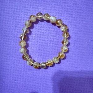 9mm Citrine Beaded Bracelet